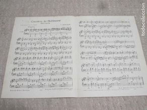 Musical scores: Cuentos de Hoffmann, Barcarola, de J. Offenbach